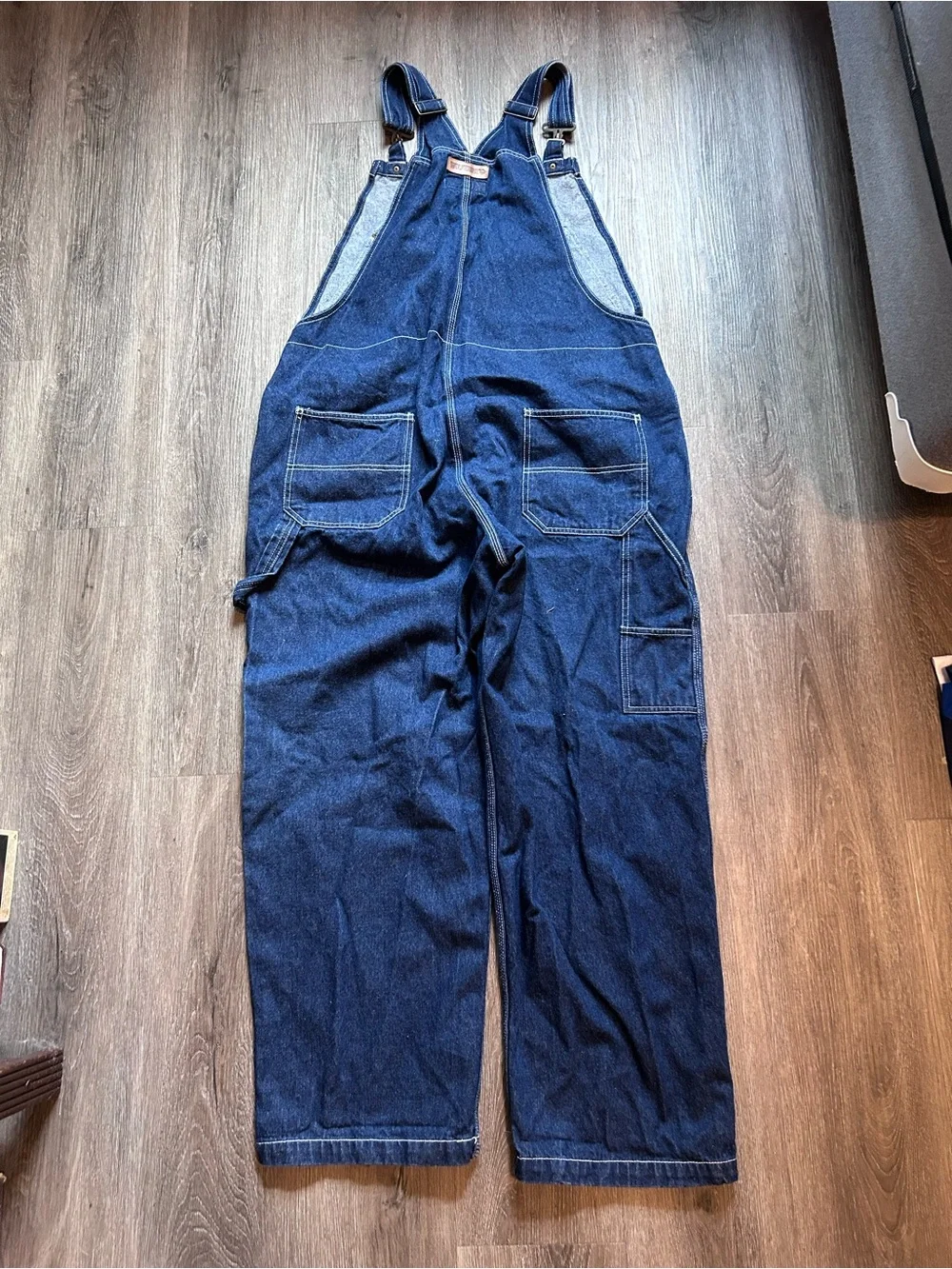 Wolverine Blue Denim Carpenter Bib Overalls Men’s Sz Large 30 Workwear